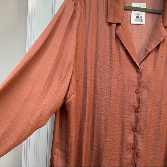 Maison d'Amelie Button-Up Oversized Blouse - Plus Size - Picture 3 of 6